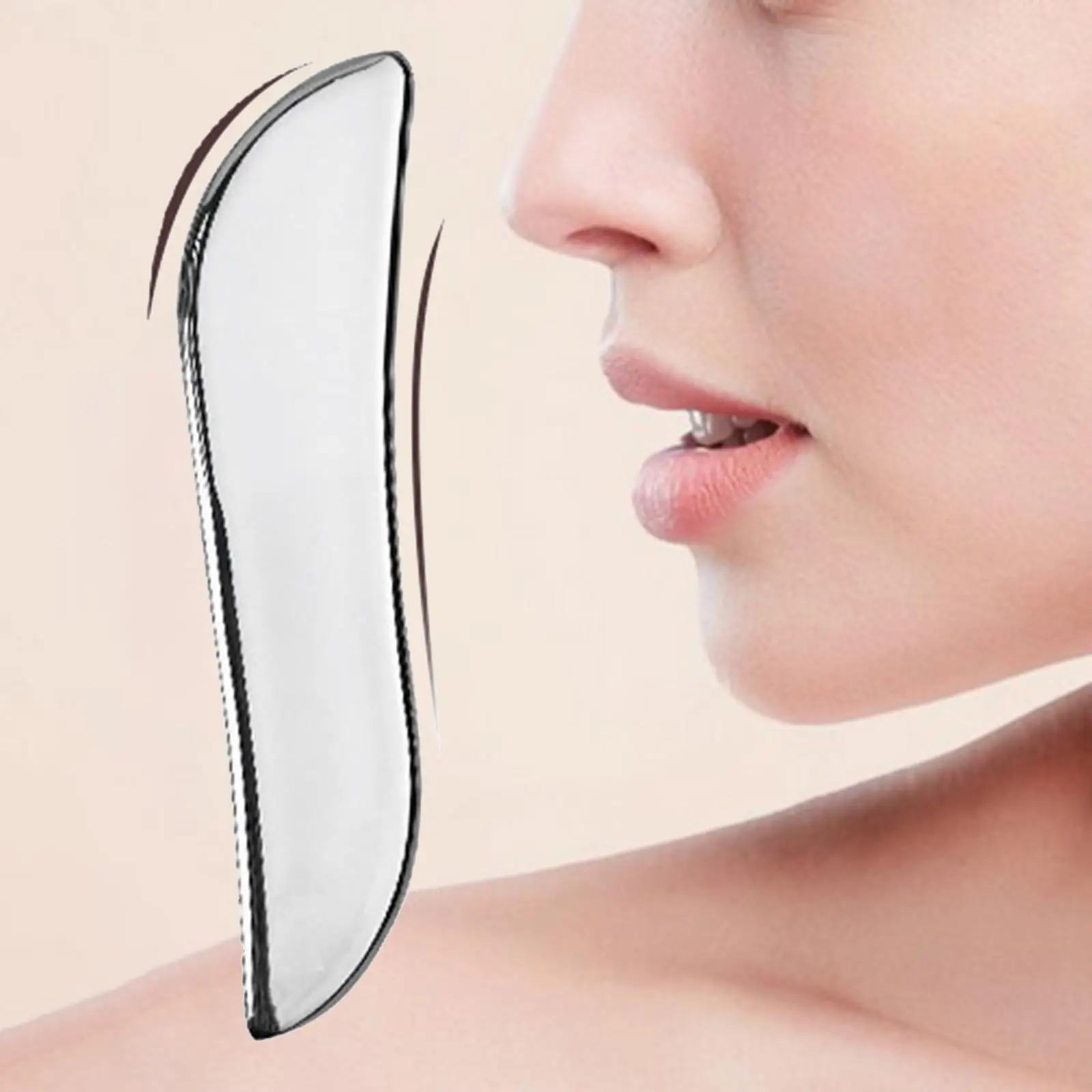 Portable Facial Gua Sha Tool Relaxation Smooth Surface for Forehead Chin