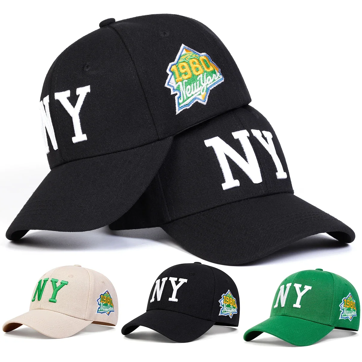 Gorras de béisbol con bordado de letras Unisex, sombreros casuales ajustables para exteriores, sombrero de Hip Hop, gorra deportiva con protección solar para primavera y otoño