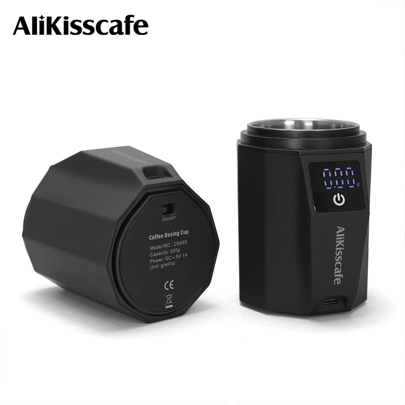 AliKisscafe Digital Dosing Cup Coffee Scale Display Tray Precise Scale Measuring Cup Kitchen Barista Tools Espresso Accessories