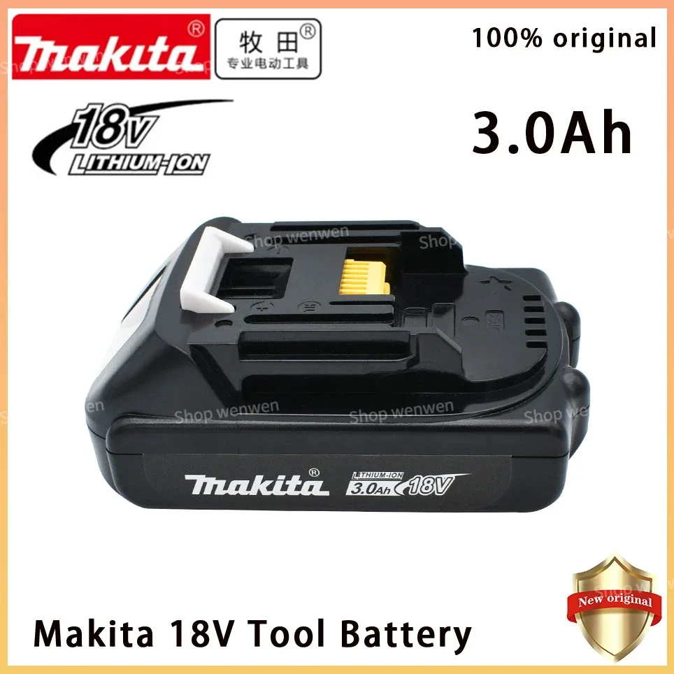 

Original Makita Rechargeable 18V 3.0Ah Li-Ion Battery For Makita BL1830 BL1815 BL1860 194205-3 Replacement Power Tools Battery