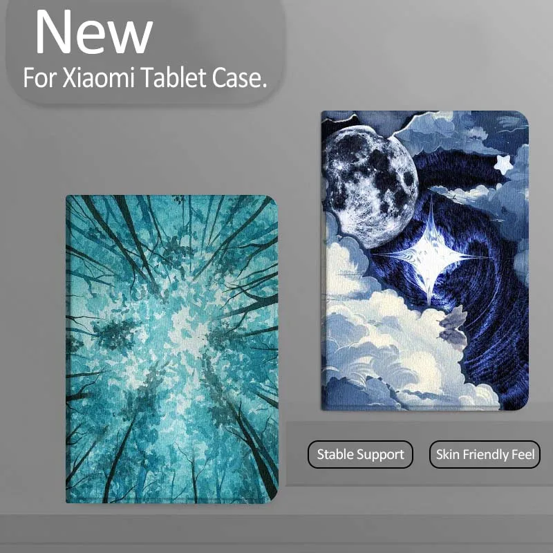 

Shining Starry Moon Night Tablet Case For Xiaomi Redmi Mini Pad SE K 2 4 5 6 7 8 2023 2025 11 8.8 11.2 10.1 Pro Gift