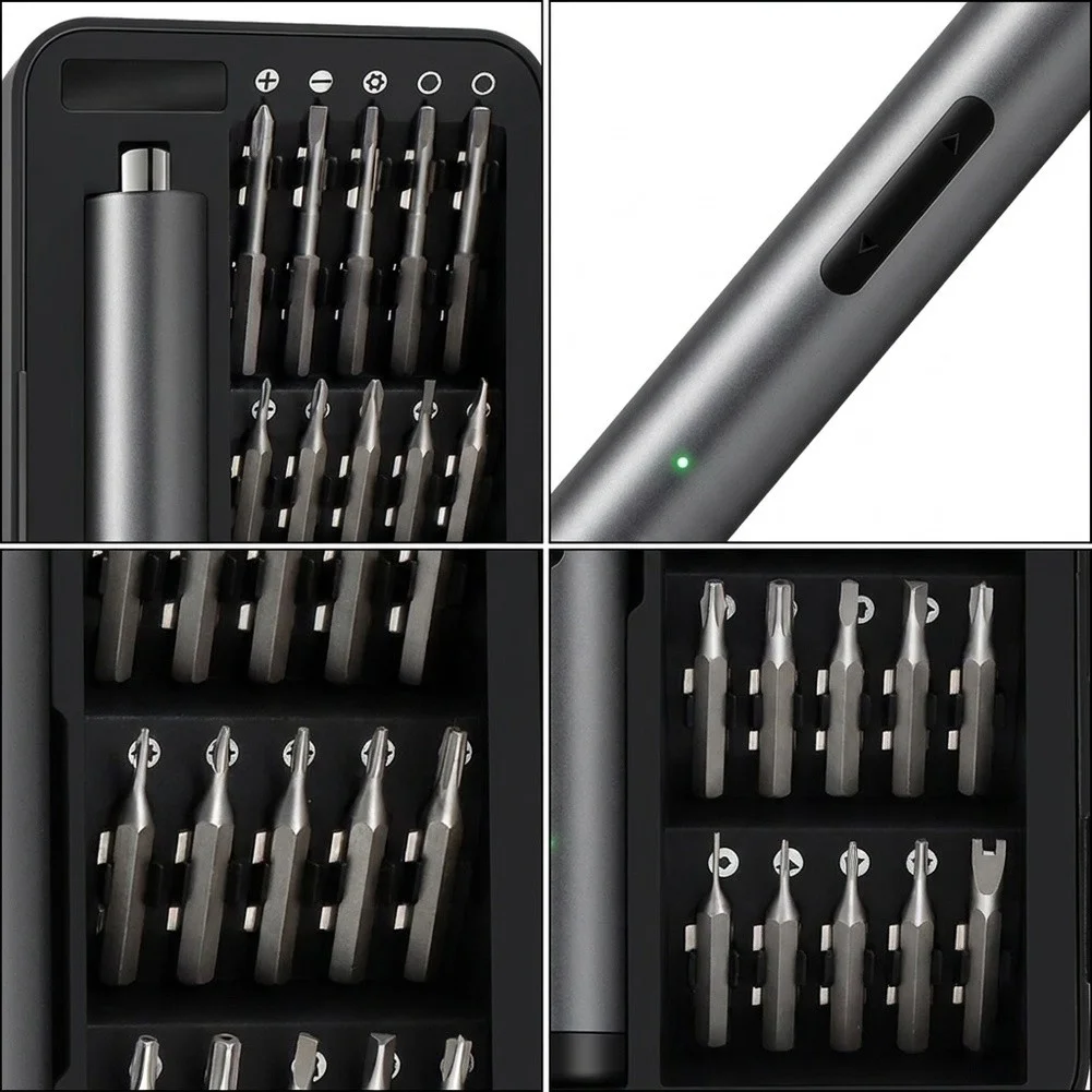 25 Component Electric Screwdriver Tool Kit with Magnetic Bit Case and Dual Mode for Efficient Device Disassembly Tasks
