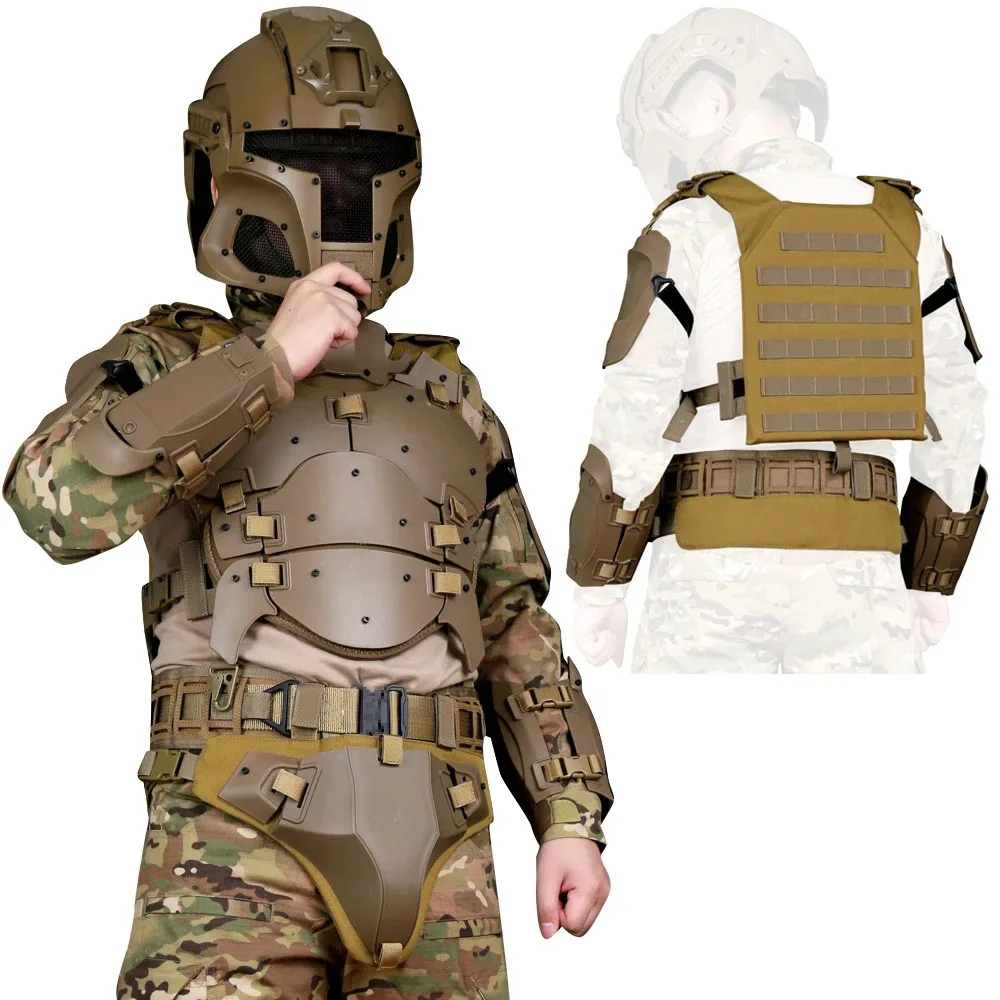 Tactical Armor MOLLE Modular 3D Hunting Protective Vest Suit for Paintball Shooting,CS Wargame,Cosplay,Dancing Party Prop