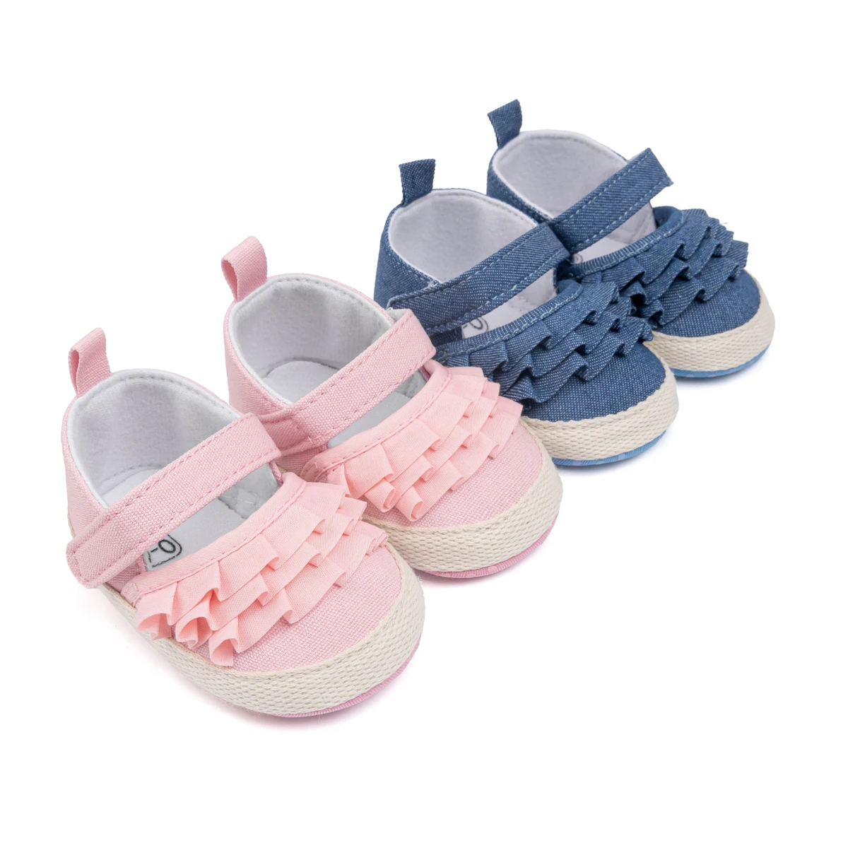 

KIDSUN Beautiful Lace Baby Girls Shoes Spring Autumn Cotton Sole Non-Slip Toddler First Walkers Crib Shoes for Princess Wedding