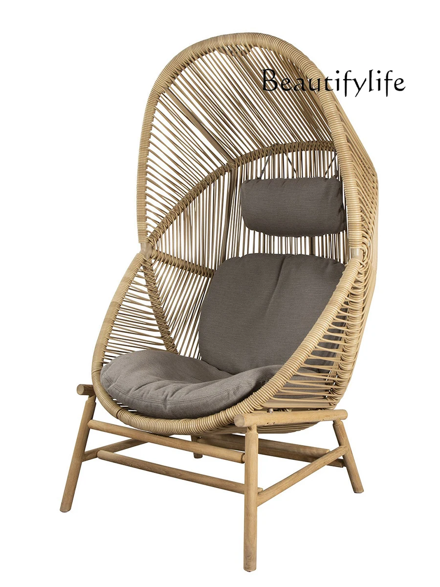 

Outdoor Swing Rattan Bird's Nest Balcony Hanging Basket Rocking Chair Leisure Lazy B & B Courtyard Furniture