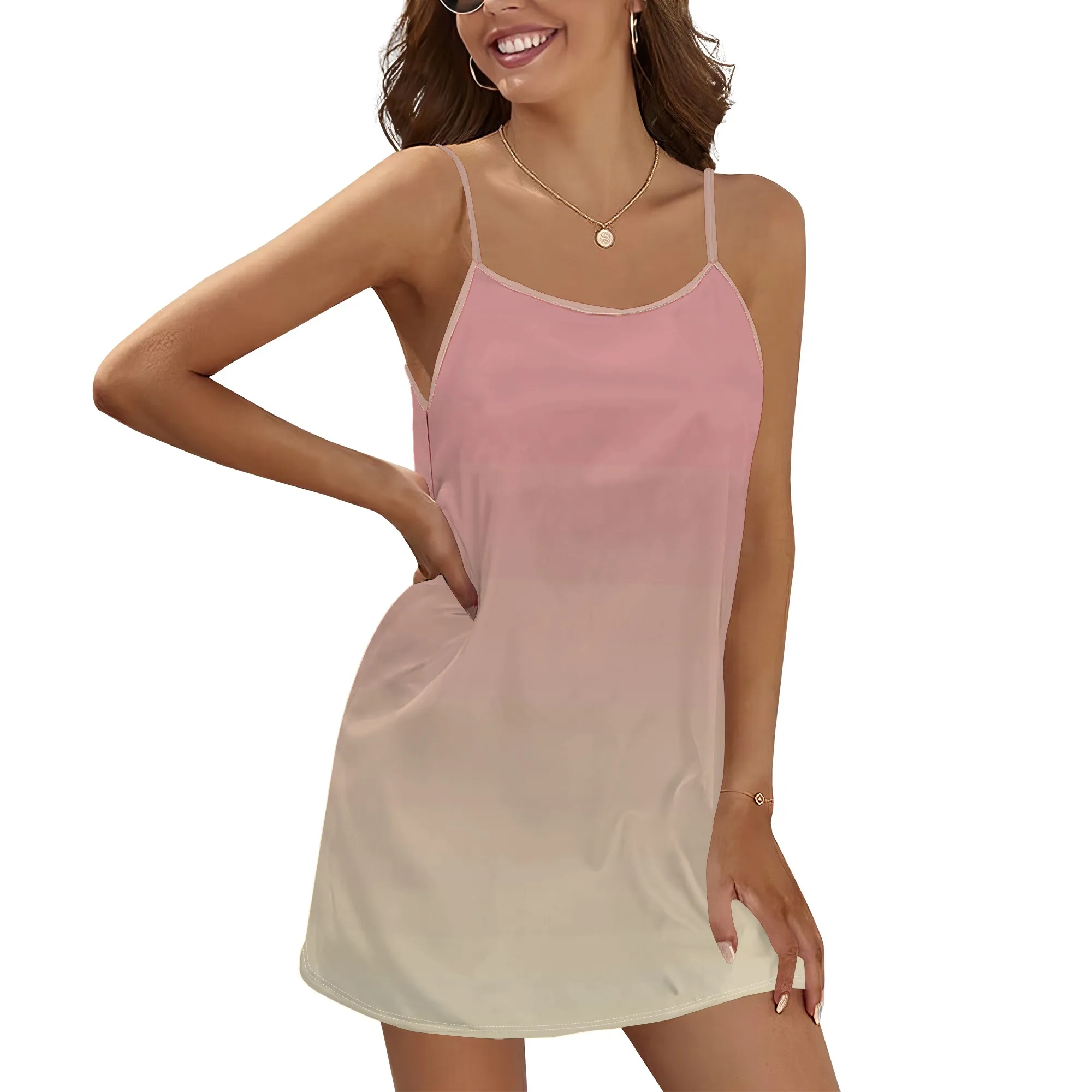 2025 Casualแฟชั่นผู้หญิงอินเทรนด์กระโปรงฤดูร้อนBackless Beach Sundressชุดมินิเซ็กซี่