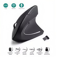 Vertical Ergonomic Mouse - 2.4GHz Wireless, 3 Adjustable DPI (800/1200/1600), 6 Buttons for PC & Laptop