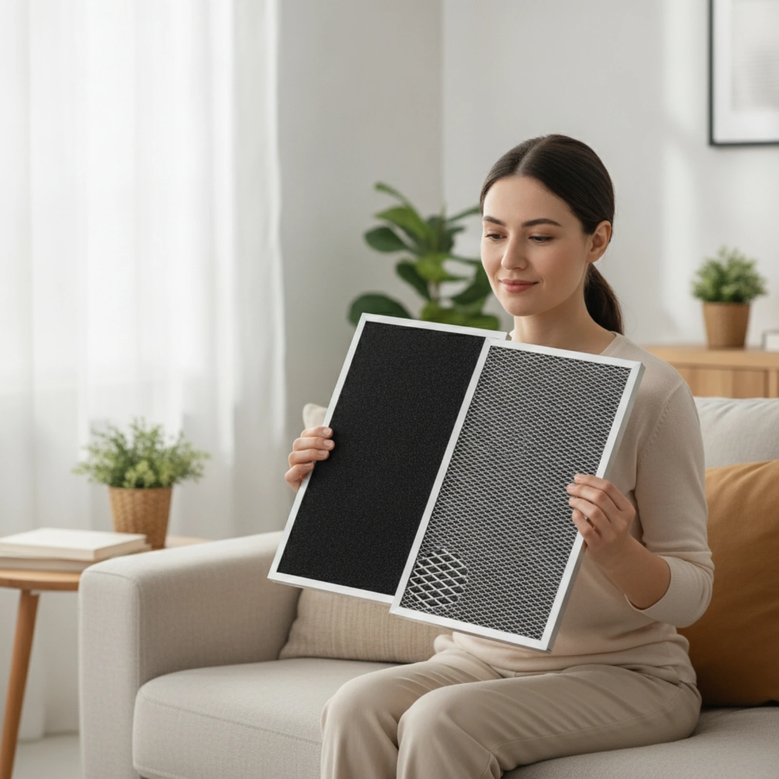HRV Filter Replacement Rectangular Air Exchanger Filter Replacement Layered Sturdy for HVAC Maintenance