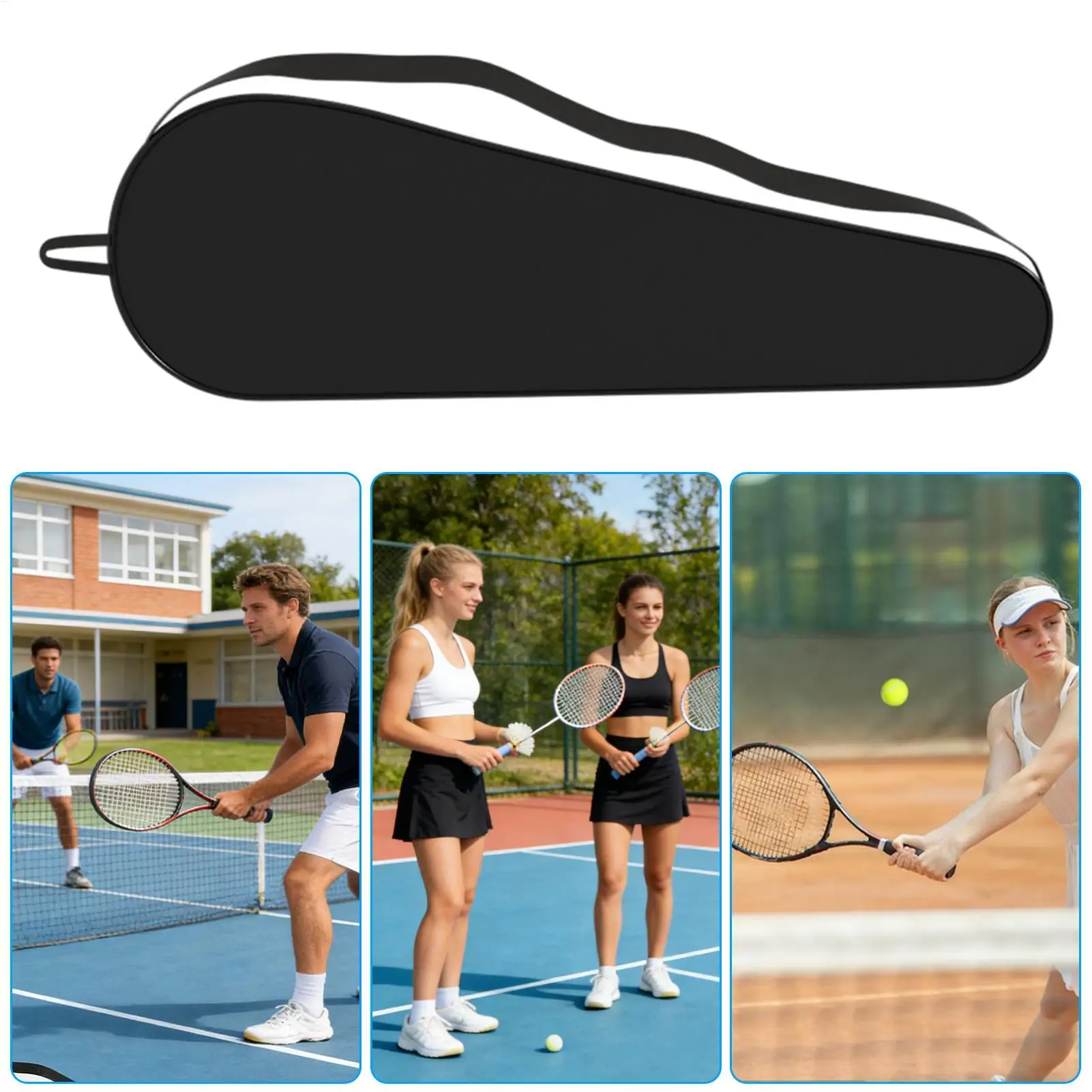 

Сумка для ракеток для бадминтона, портативная водонепроницаемая сумка с плечевым ремнем для женщин, любителей спорта, для занятий спортом на открытом воздухе, в тренажерном зале, на детской площадке