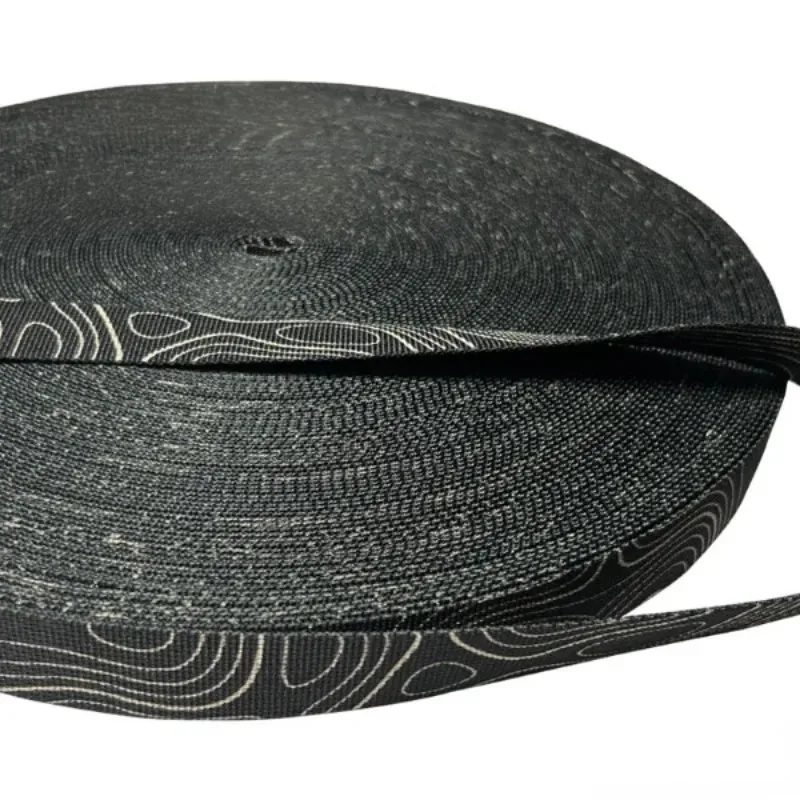 2.5 سنتيمتر العرض الأخضر الأسود توبوغرافيا التضاريس التمويه حزام غير شرائط مرنة أشرطة الحقائب التكتيكية حزام مول DIY التبعي