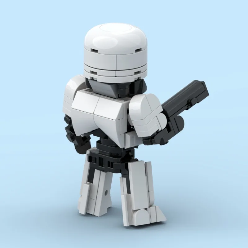 MOC-Bausteine, mechanischer Polizist, Montagespielzeug für Kinder, Dekorationsartikel für Robotermodelle, Geburtstagsgeschenk für Jungen – Detail 3