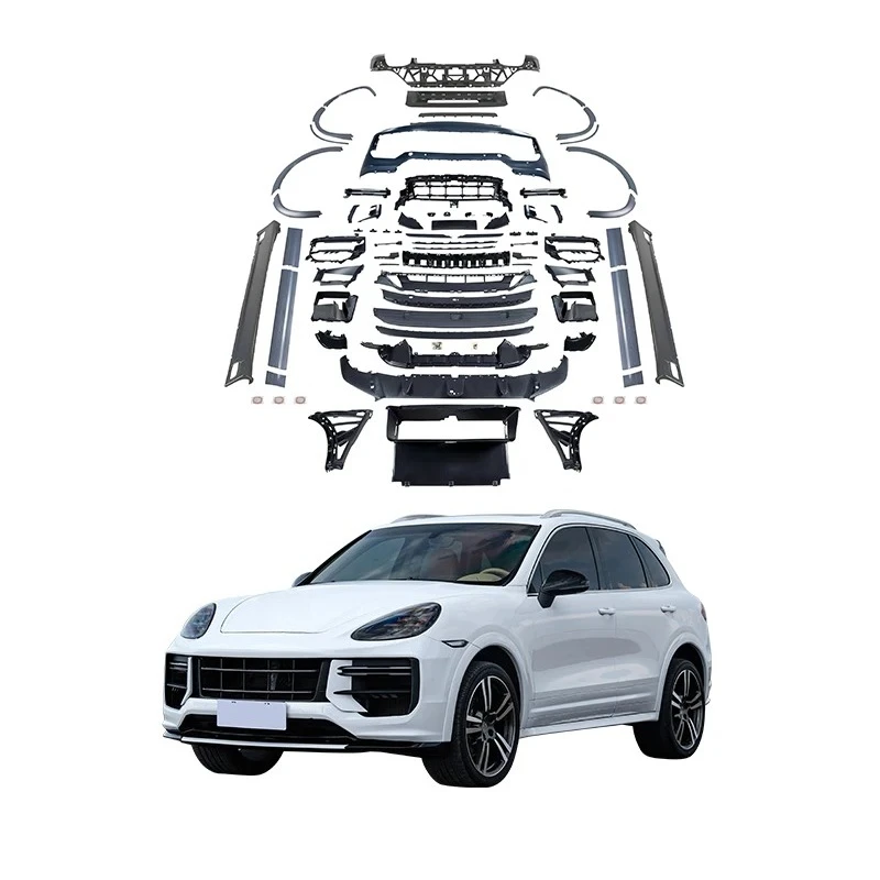 

Подходит для Porsche Cayenne 2011-2014 958.1, обновление 9Y0/9YA Turbo GT, комплект кузова, передняя решетка автомобиля, кузов
