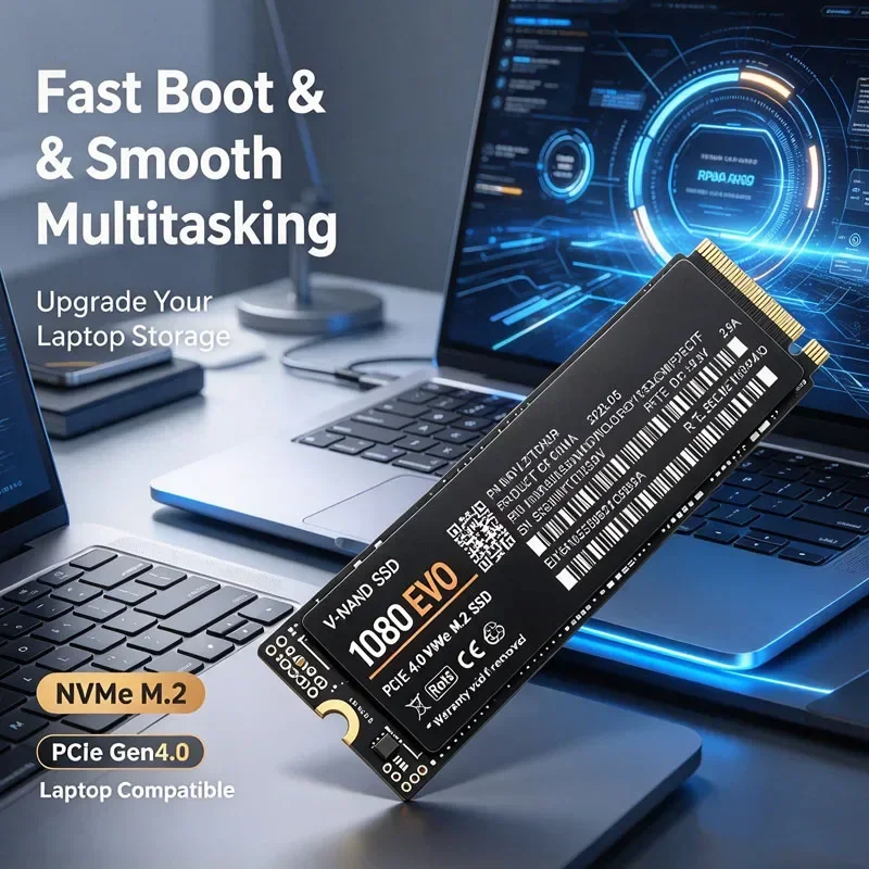 M.2 2280 1080 EVO NVMe SSD PCIe4.0 X4 TLC 3D NAND 1TB 2TB Internal Solid State Storage for Gaming PC Desktop Laptop