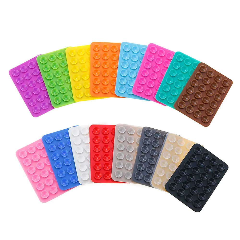 Silicone World Square Silicone Mobile Phone Fixing Suction Cup Car Mounted Bracket Phone Case Universal Anti Slip Suction Cup