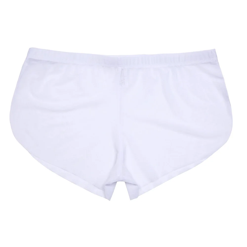 شبكة ملخصات الملابس الداخلية السروال Homewear لينة الرجال جذوع الملابس الداخلية السلس تنفس شبكة L-XL ملابس خاصة السراويل