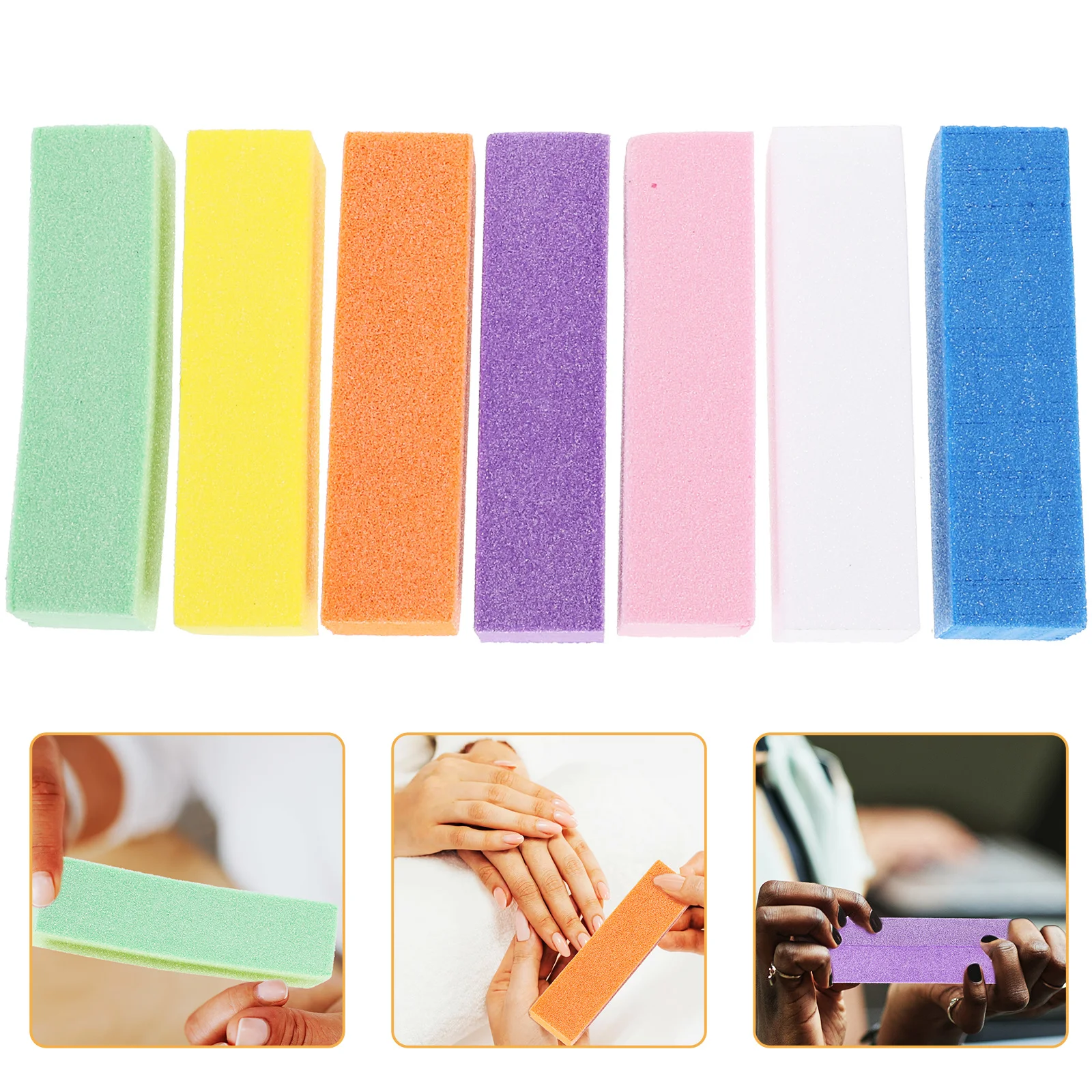 

7Pcs Nail Polishing Files Sponge Lightweight Portable Manicure Repair Tools Nail Beauty Supplies Manicure Accessories