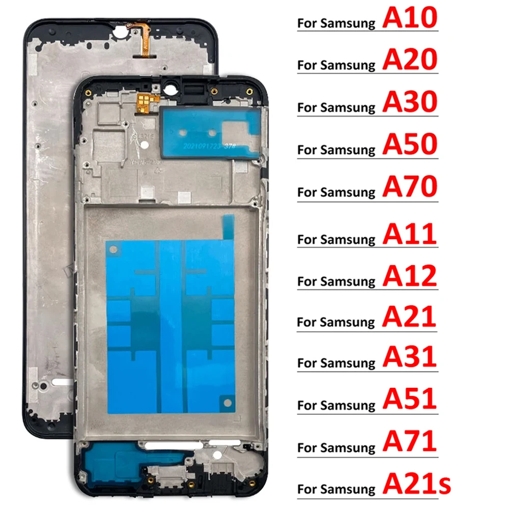 New Middle Frame For Samsung A10 A20 A30 A50 A70 A21s A11 A12 A21 A31 A51 A71 Front Frame Housing Bezel Repair Parts