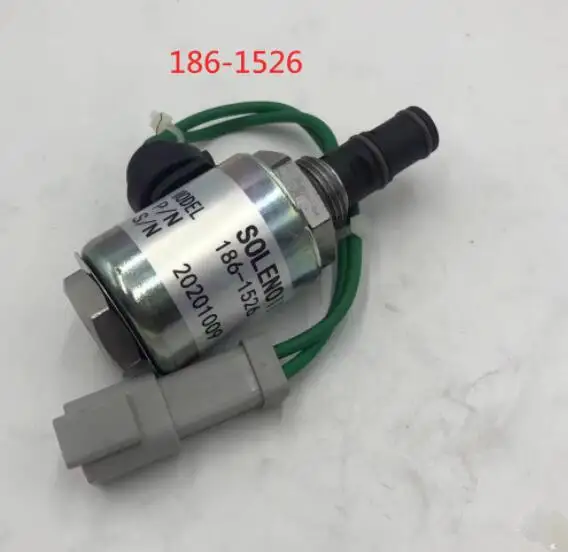 Excavator Parts 186-1526 1861526 24V Solenoid Valve For Caterpillar 120K 12H 120H 140H 135H 160H D6R D8R bulldozer grader motor