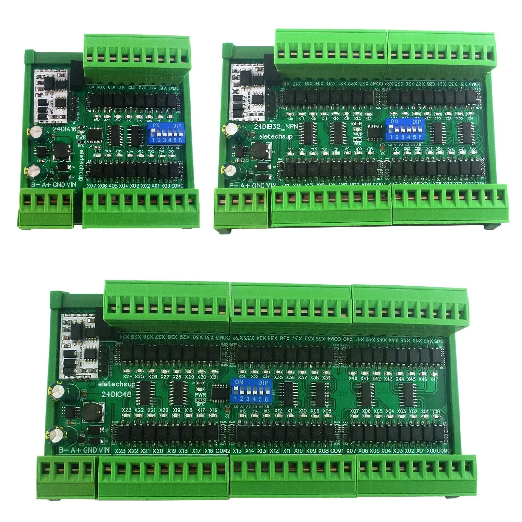 16/32/48ch npn/pnpカスタム分離入力スイッチングデジタルコレクターボードrs485 Modbus