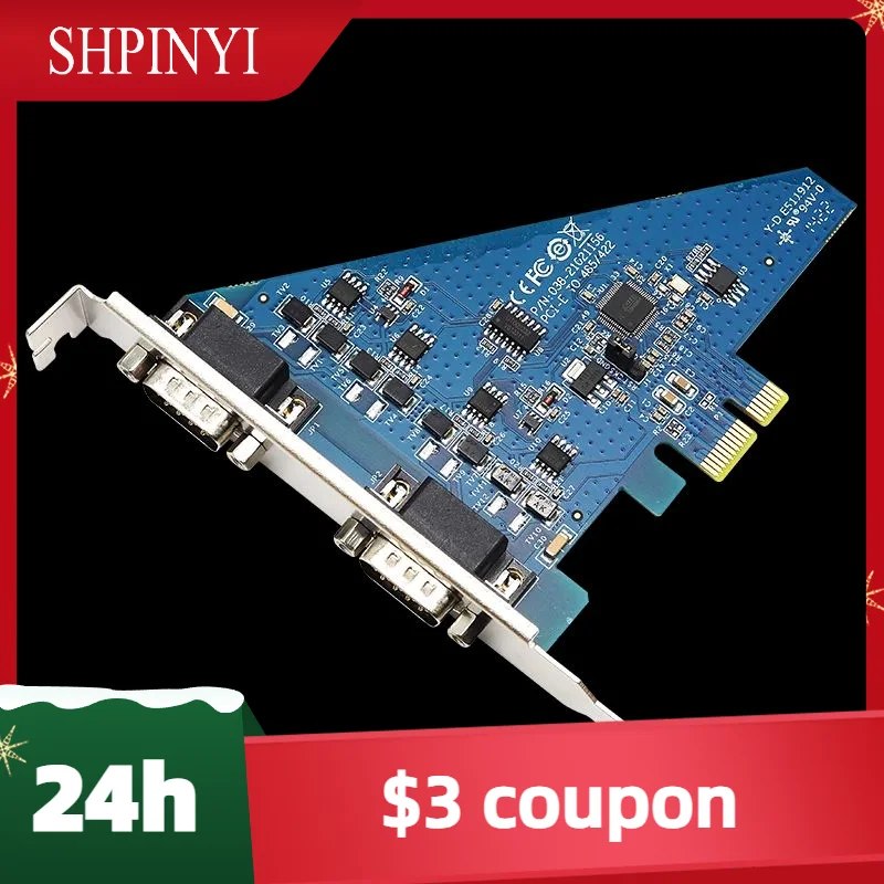 

Новая высокоскоростная последовательная карта с PCI-E на RS-485 RS-422, 2 порта R485, преобразователь RS422 в PCIE, адаптер COM DB9 UT-7922A