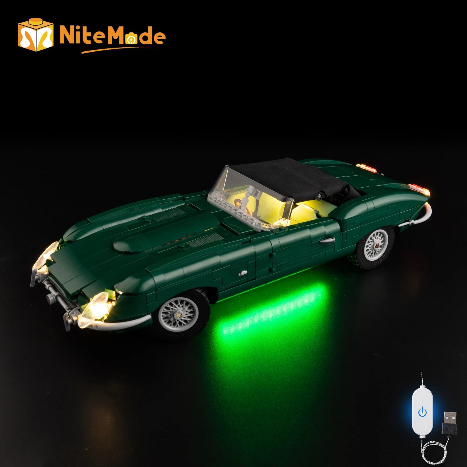 Easylite Led Light Set Suitable for Lego Jaguar E-Type 11381 (No Model)