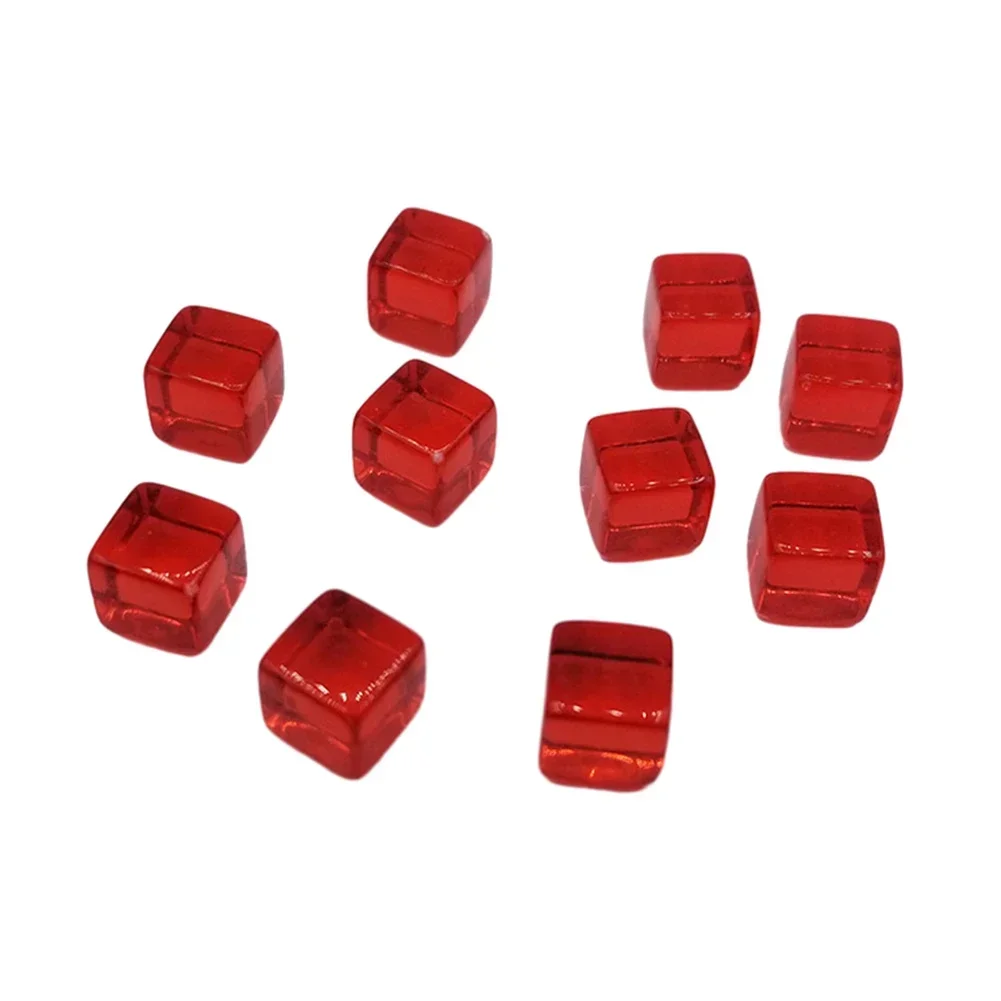 Application Acrylic Dices Set Clear Cube Colorful Square Corner Clear Dice Acrylic Dices Set Chess Pieces Cube