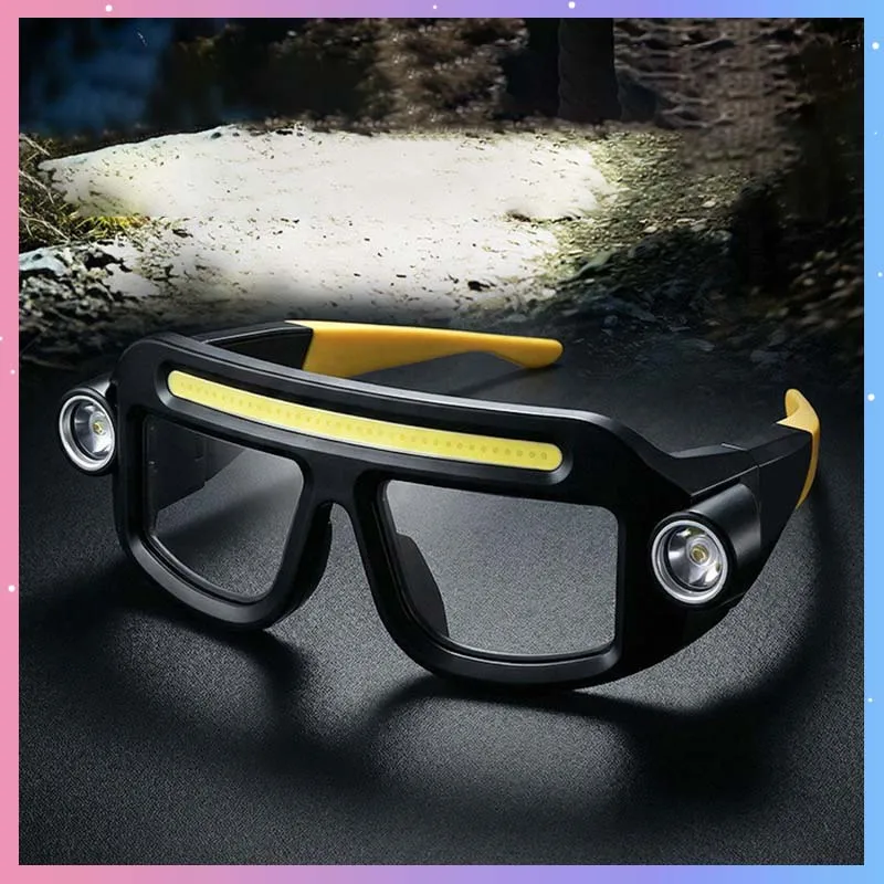 

Multi-Light Source Glasses Lamp Rechargeable Ipx4 Waterproof Led Light For Outdoor Hiking Camping Night Fishing Cycling Tools