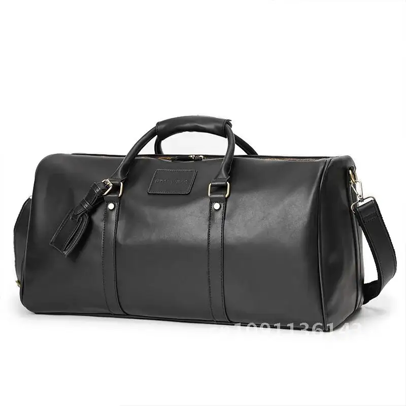 Genuine Leather Men Women Travel Bag Soft Real Leather Hand Shoulder Bags Carry Travel Bag Cowhide Bag Luggage Weekend