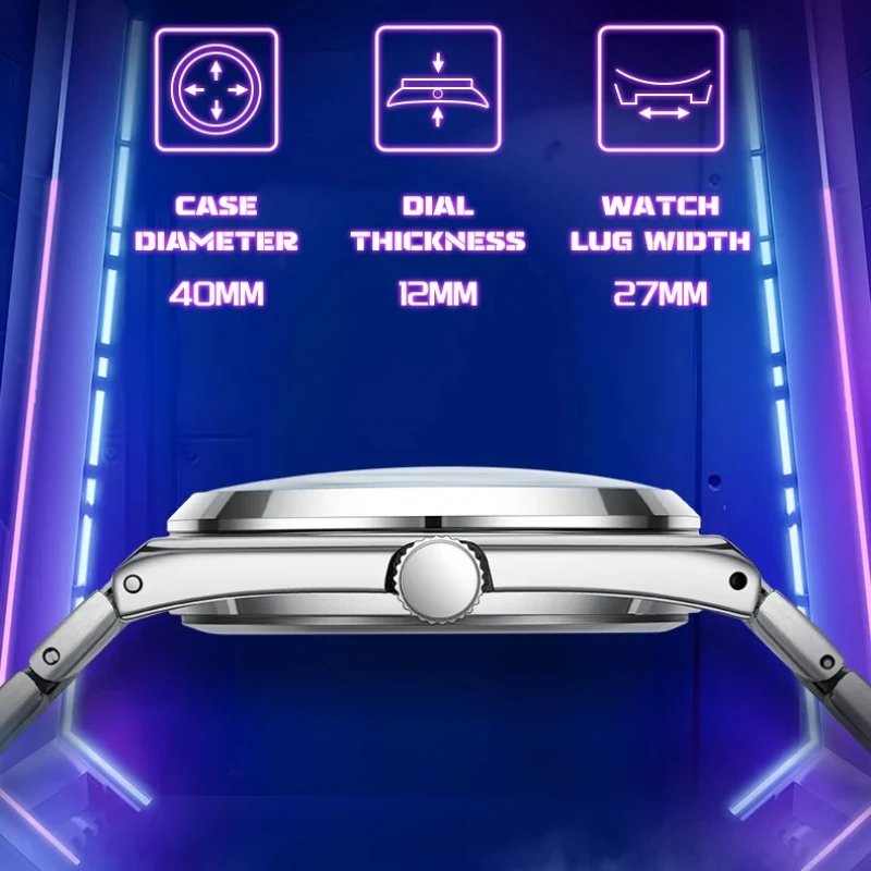 مارك فيرويل 5012 الأصلي لوحة المفاتيح الهاتفي الرجال ساعة الأعمال كوارتز ساعة اليد التقويم أسبوع عرض ساعات مقاومة للماء للرجل