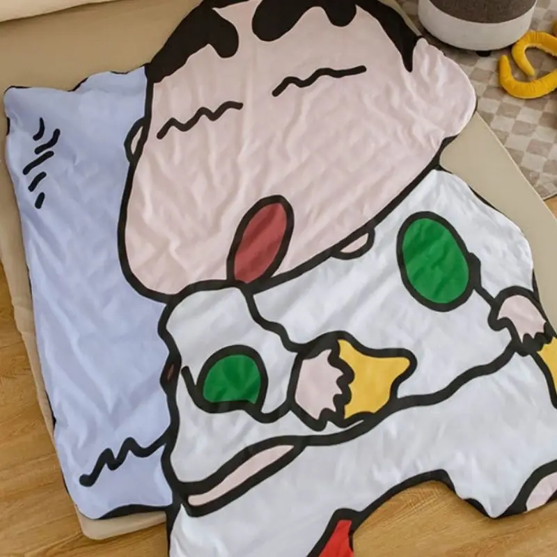 

Kawaii Bandai Anime Heteromorphism Blanket Crayon Shin-Chan Cute Hello Kitty Cartoon Summertime Thin Quilt Lovely Gifts for Kids