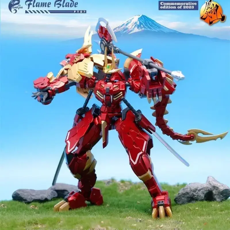 

In Stock Transformers Pangu Model Toys Pt07 Pt-07 Flame Blade Red Lion Finished Mecha Action Figure Toys Anime Figure