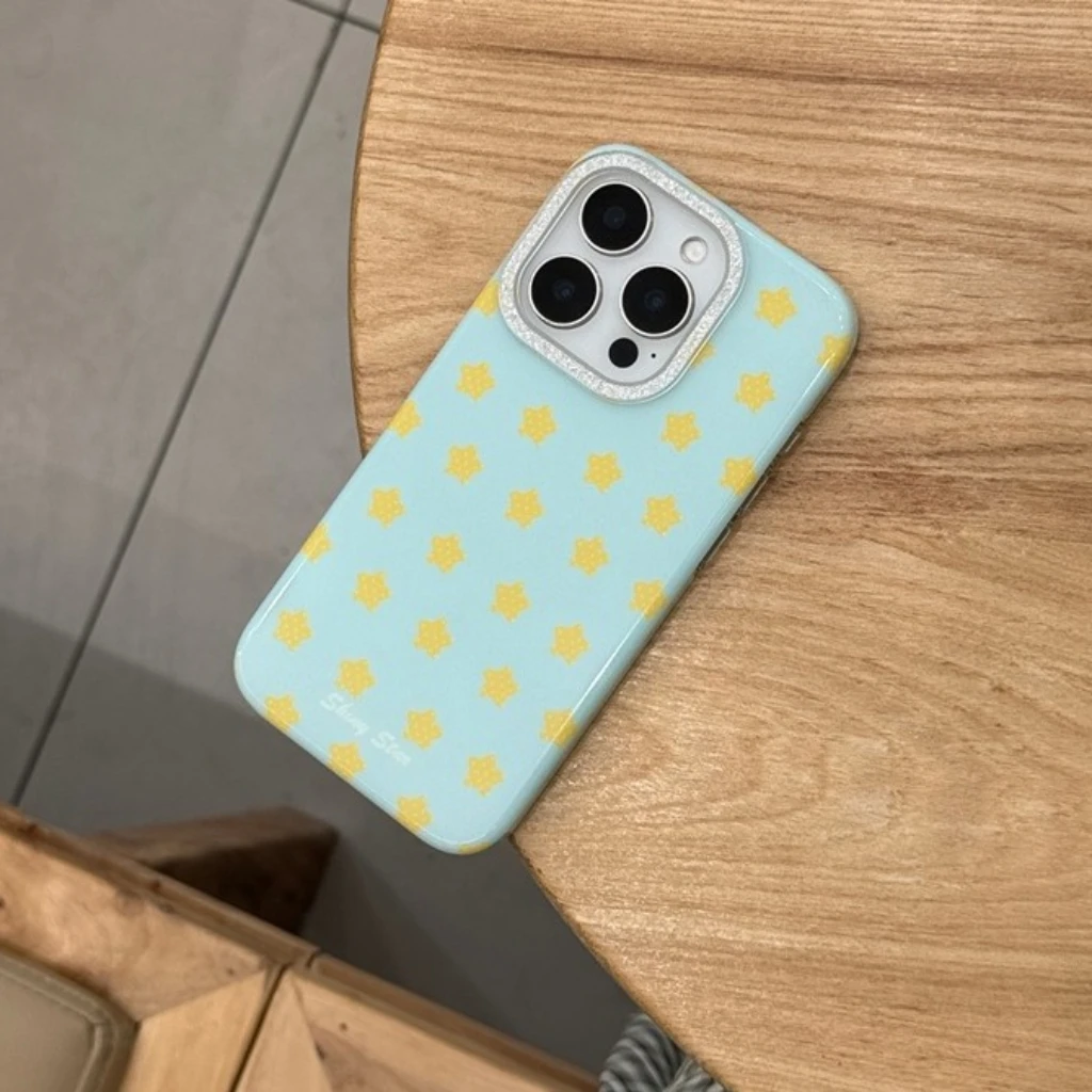 بسيطة بريق كامل الشاشة التعميم النقاط نجوم للصدمات واقية غطاء الهاتف القضية آيفون 17 16 15 14 برو ماكس #3