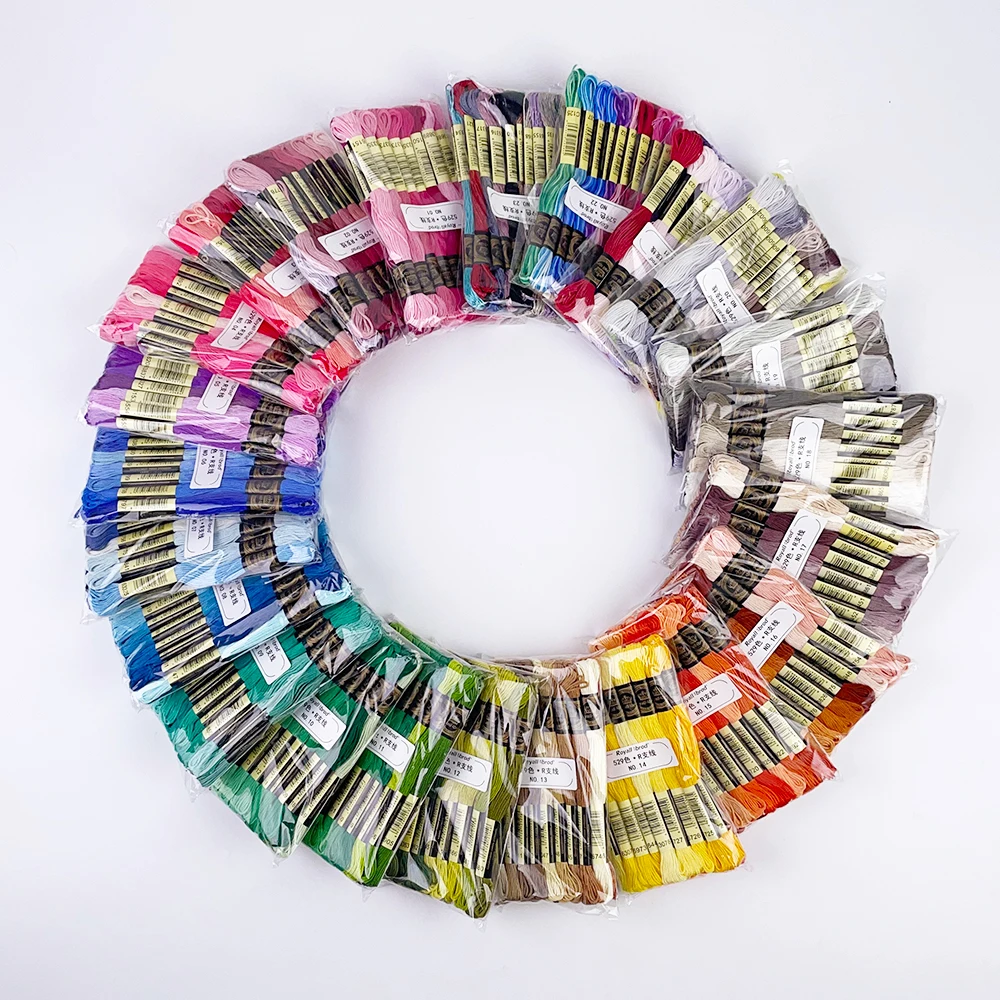100% Cotton Embroidery Floss Thread for DIY Handwork