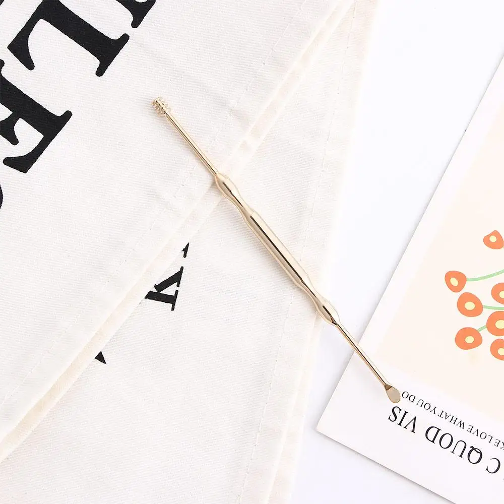 السفر المحمولة كوريت دوامة نوع مزدوجة نهاية الأذن يختار الأذن العناية آذان حفر مغرفة الأذن الشمع اختيار أداة إزالة الصواميل الأذن الأنظف #4