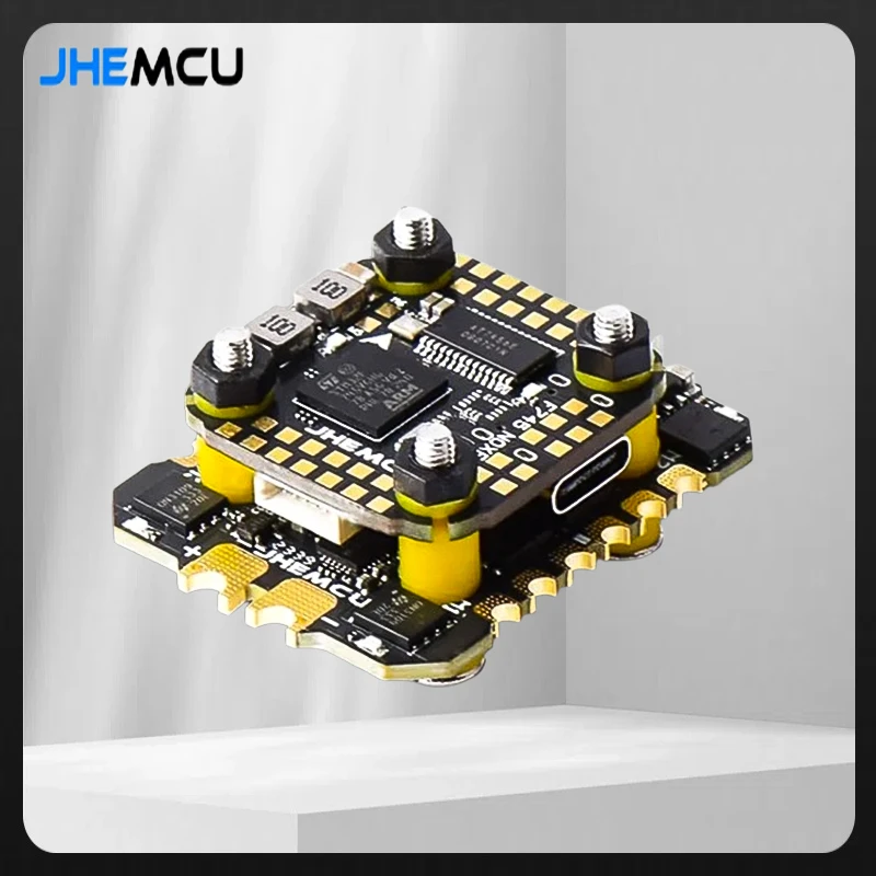 

JHEMCU F745 Mini Flight Controller Stack - ICM-42688-P, AM32 60A 4in1 ESC (3-6S) for RC FPV Drones