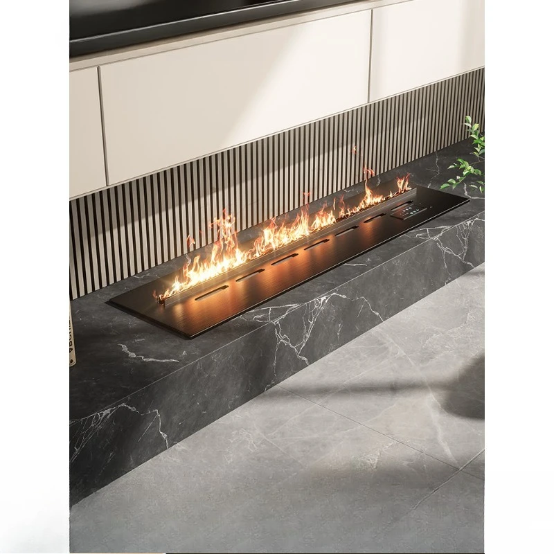 Atomized fireplace simulated flame embedded decoration for living rooms, home electronic flame humidifier