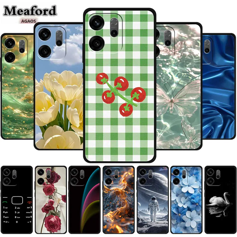 Phone Case For Oppo Reno14 F TPU Soft Back Cover Fashion Cartoon Designed Luxury Silicone Shell for Funda Oppo Reno14F Reno 14 F