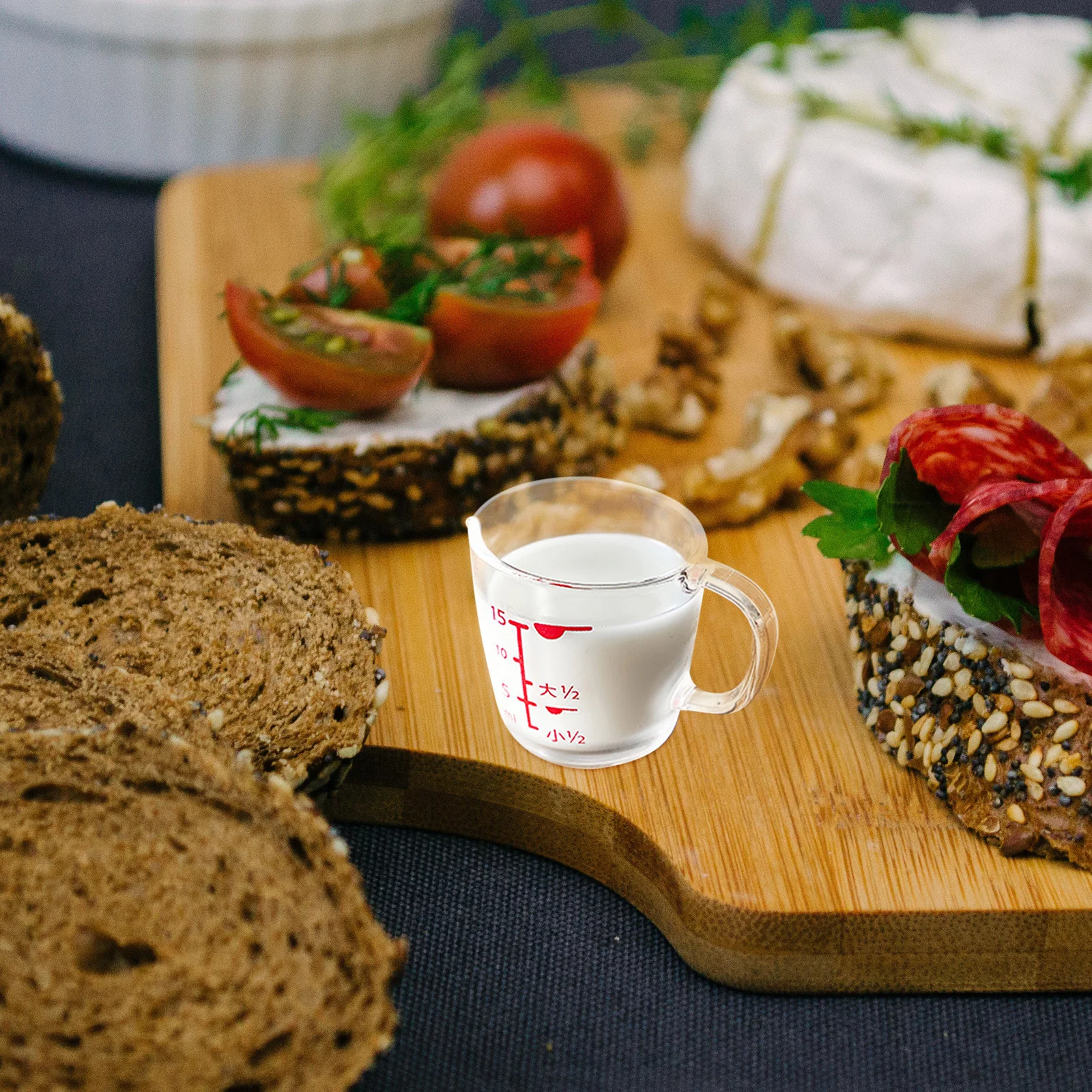 

2pcs Measuring Cup Clear Large Capacity Graduated Kitchen Supply For Milk Coffee Oil Baking Liquid Household Use Thickened