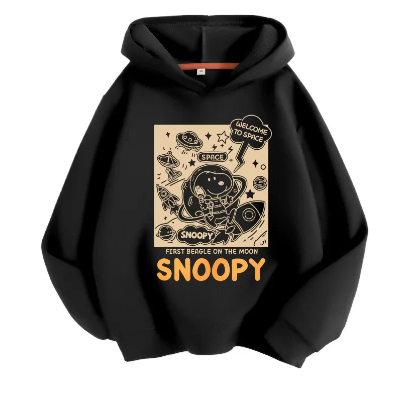 Autumn and Winter Handsome and cute Snoopy Cartoon Anime periphery Boys and girls hoodies Fashion Trend Children clothing hoodie