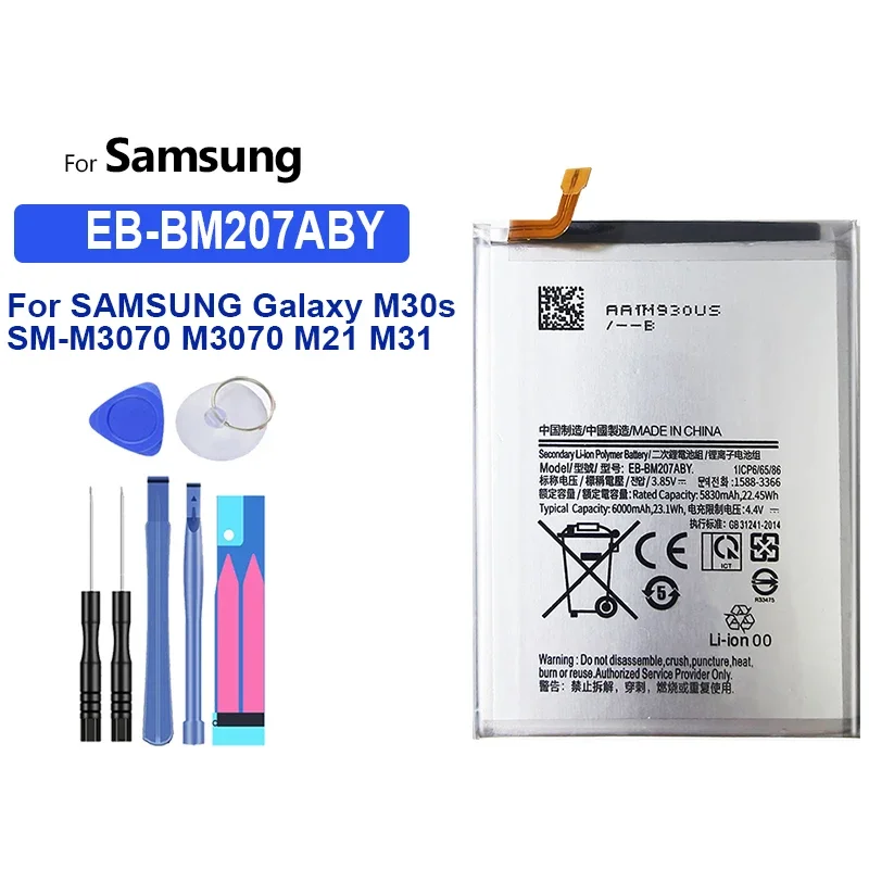 EB-BM207ABY Battery For Samsung Galaxy M30s SM-M3070 M3070 M21 M31 M215