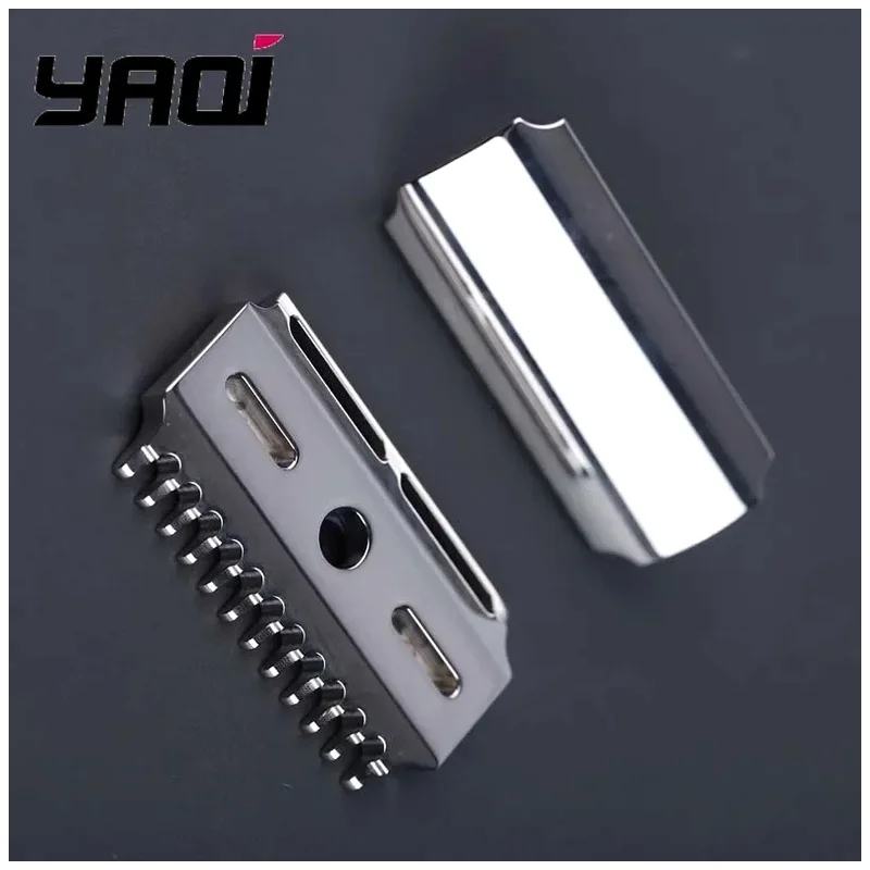 YAQI Safety Razor Head Vostok 90DC 316 0.9mm Blade Gap Stainless Steel Polished Dual Comb
