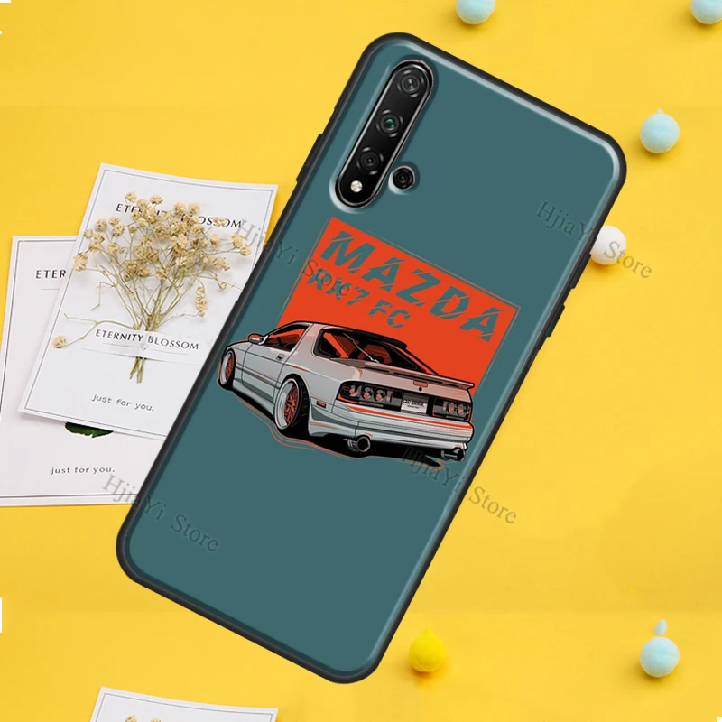 RX7 JDM Legends Cars Case For Huawei P30 P20 P40 P60 Pro P Smart Nova 9 5T Honor Magic 5 Lite X8 X9a 50 70 Cover