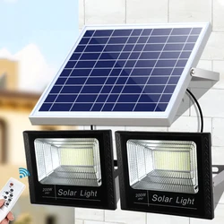 65W Solar Lamp Spotlight LED High Power Light Remote Control Solar Flood Lights IP67 Waterproof Outdoor Garden Street Lights