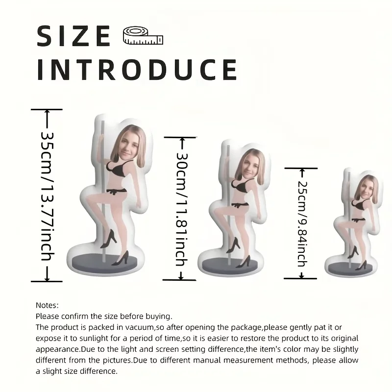 Customized Mini Sexy Dancing Cushion, Personalized Photo Cushion, Multi-Functional Design, Suitable for Bedroom, Living Room, and Sofa Decoration, Ideal Gift for Mother's Day, Thanksgiving, Valentine's Day, and Anniversaries