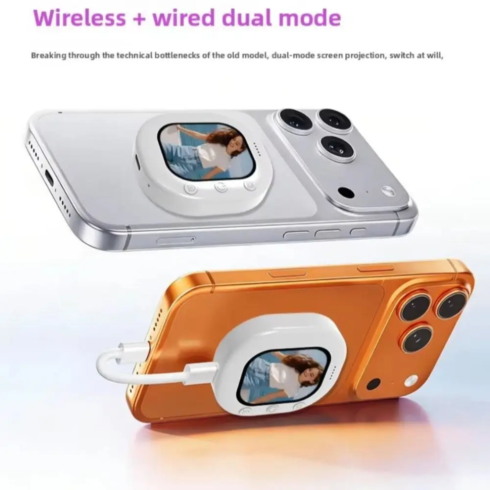 Wireless Mini Wireless Projector Magnetic Screen Projection Magnetic Phone Projector Selfie Video Rear Camera Projector