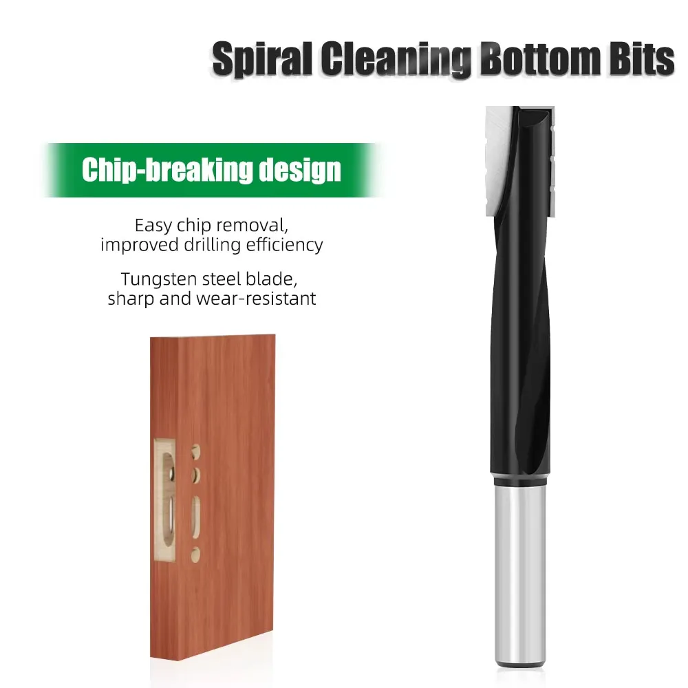 

1 PC 12MM Shank Milling Cutter Wood Carving CNC End Mill Botton Cleaning Router Bit T-Slot Wood Miling Cutter Machinery Woodwork