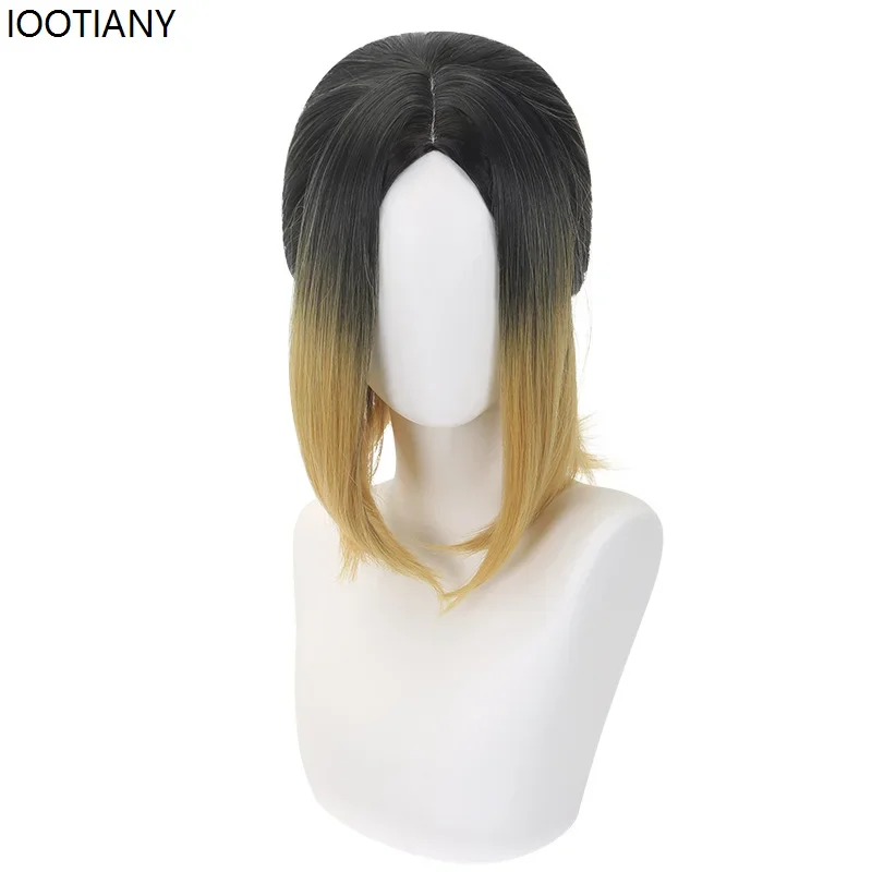 CosplayHalloween أنيمي كينما كوزومي شعر مستعار تأثيري شقراء مصبوغ أسود محاكاة مقاومة للحرارة الشعر الاصطناعية عطلة حفلة نصف Ti #2