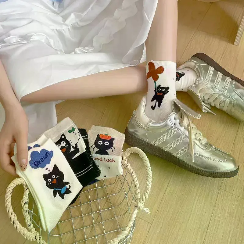 1-пара-повседневных-удобных-носков-с-милым-котом-и-героями-мультфильмов-женские-модные-универсальные-носки-средней-длины-элегантные-простые-женские-носки