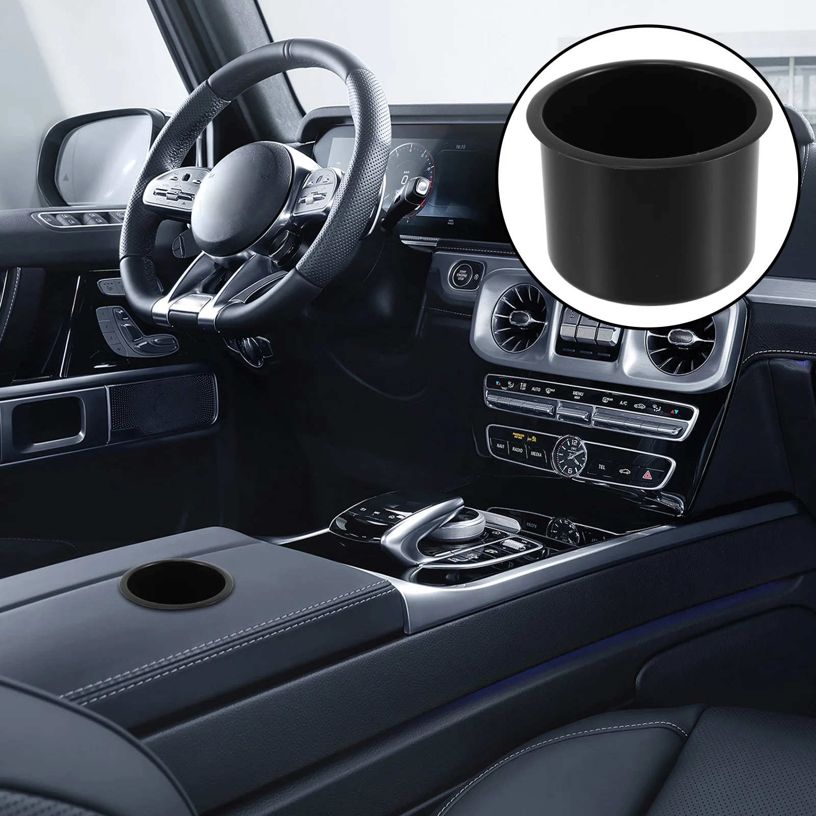 

4pcs Plastic Cup Inserts For Rv Car Truck Boat Drop-In Beverage Holder With Anti-Slip Design Universal Drink Can Mug Water