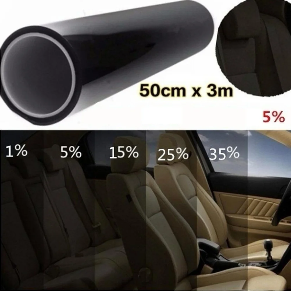 5%-75% VLT Sun Control Window Film Privacy UV Block Heat Control Static Cling for Car Auto Glass W/ Squeegee